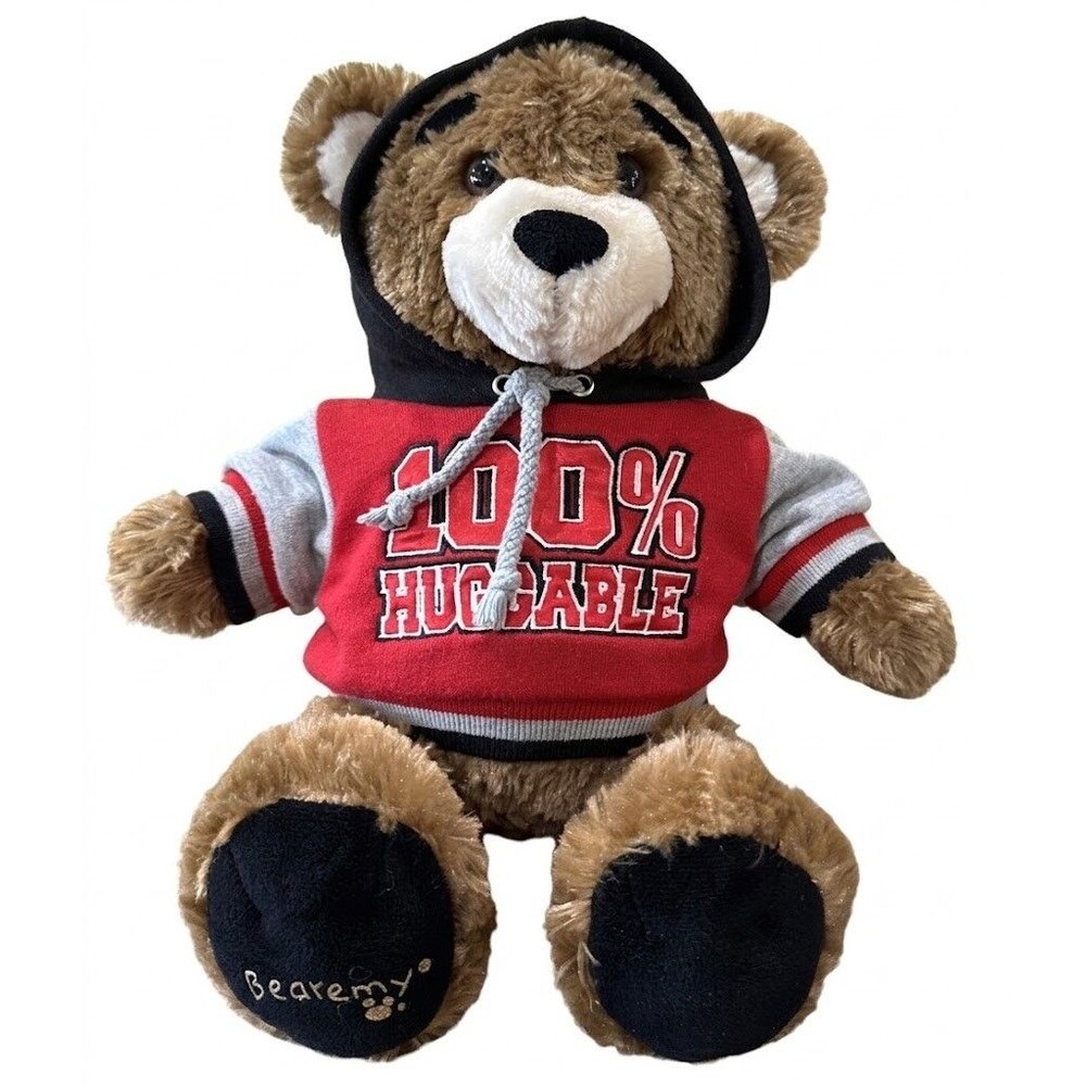 Build-A-Bear Workshop Bearemy Brown Teddy Bear with 100% Huggable Hoodie Plush